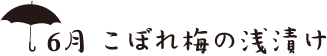 こぼれ梅の浅漬け